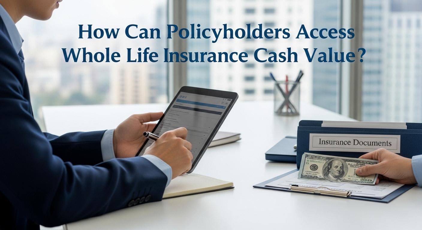 Couple reviewing life insurance documents representing cash value access options
