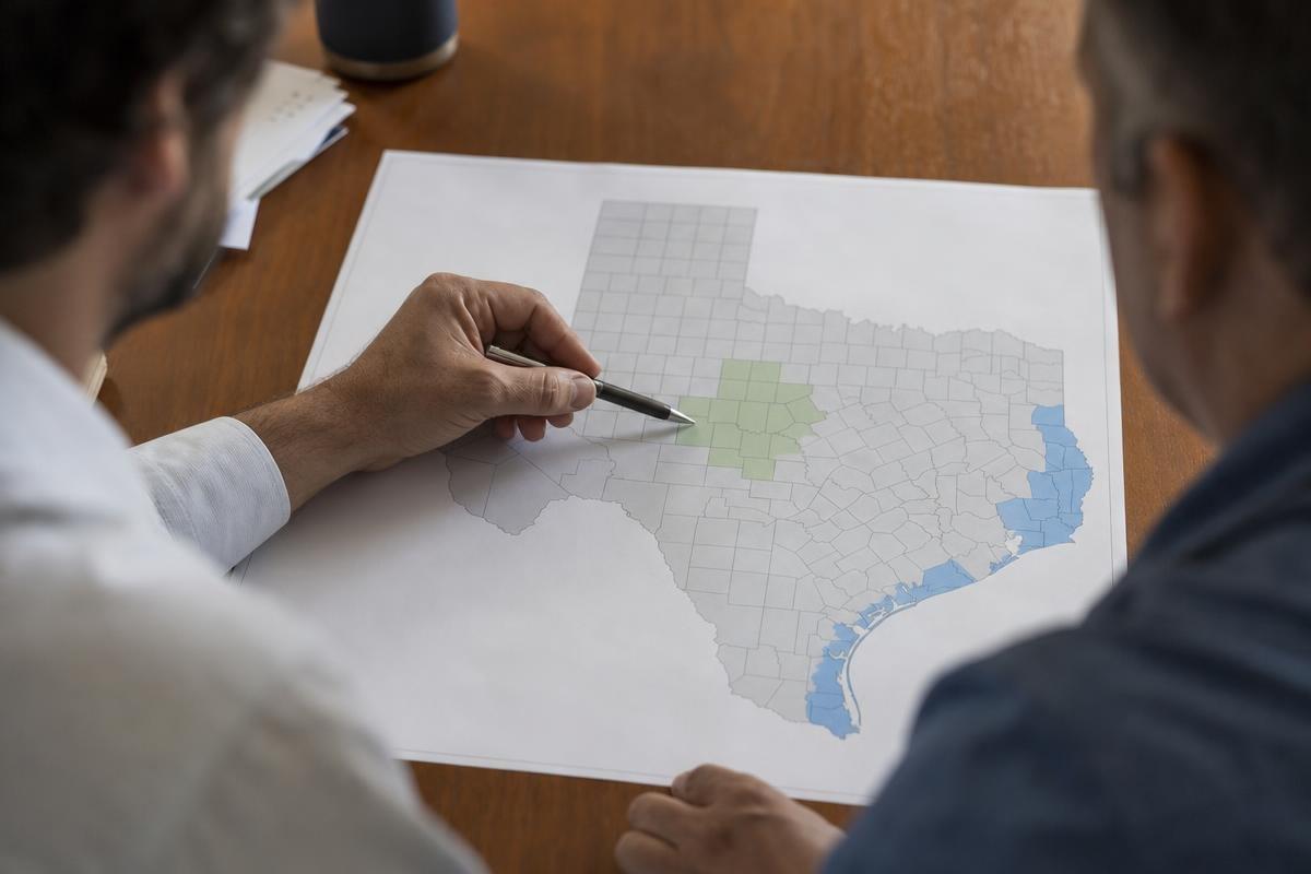 Windstorm insurance Texas coverage map showing TWIA eligible counties versus inland private market